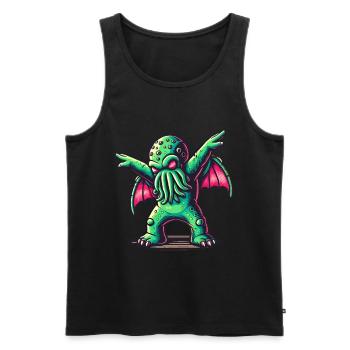 Drôle Dansant Cthulhu Tentacule Créature - Débardeur bio Premium Homme - noir - Devant - Michal (187cm)