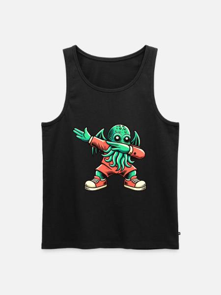 Funny Dabbing Cthulhu Dabbing Design - Men's Premium Organic Tank Top - black