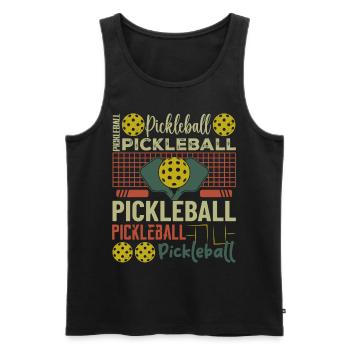 Teen Pickleball Ball Court Paddles Funny Picklebal - Débardeur bio Premium Homme - noir - Devant - Michal (187cm)