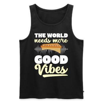 Vibraphon Vibraphonist - Männer Premium Bio Tank Top - Schwarz - Vorne - Michal (187cm)