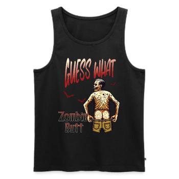 Zombie Hintern Lustiger Spruch Halloween Kostüm - Männer Premium Bio Tank Top - Schwarz - Vorne - Michal (187cm)