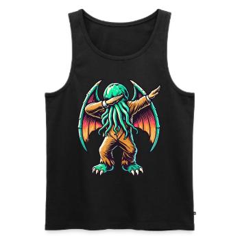 Dabbing drôle Cthulhu Dabbing Design - Débardeur bio Premium Homme - noir - Devant - Michal (187cm)