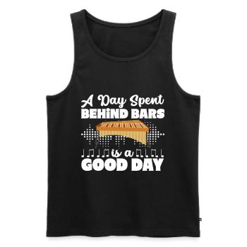 Vibraphon Vibraphonist - Männer Premium Bio Tank Top - Schwarz - Vorne - Michal (187cm)