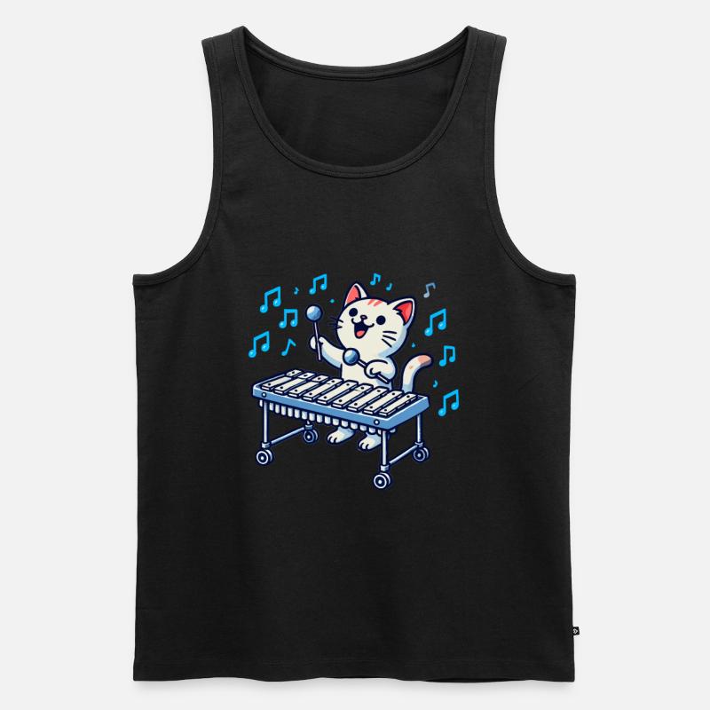 Vibraphon, vibraphonist - Men's Premium Organic Tank Top - black