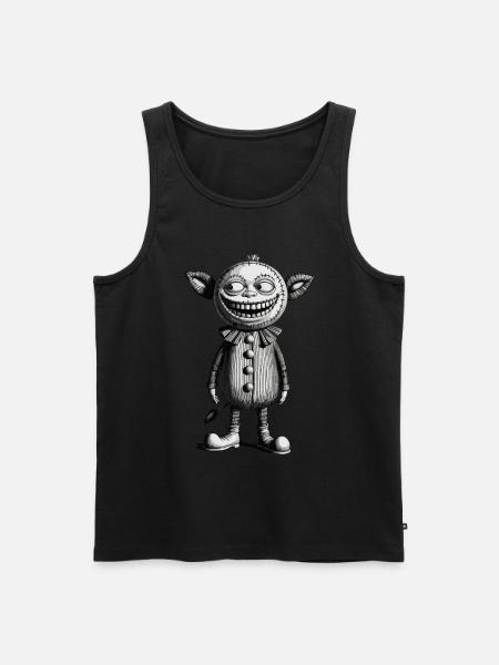Gruseliges Monster Design Halloween Gnome Outfit - Männer Premium Bio Tank Top - Schwarz