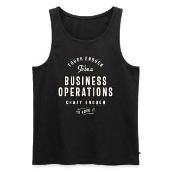 Funny Job Occupation Business Operations - Men's Premium Organic Tank Top - black - Front - Michal (187cm)