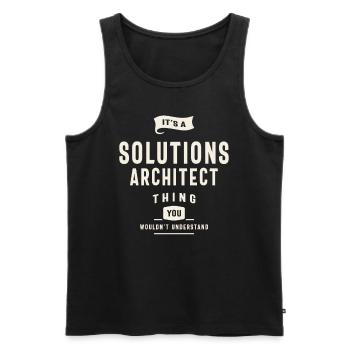 Funny Job Occupation Solutions Architect - Men's Premium Organic Tank Top - black - Front - AI Model Male 178 light (178cm)
