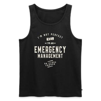 Funny Job Occupation Emergency Management - Men's Premium Organic Tank Top - black - Front - AI Model Male 178 light (178cm)