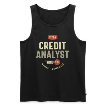 Credit Analyst Thing You Wouldn't Understand - Men's Premium Organic Tank Top - black - Front - AI Model Male 178 light (178cm)