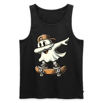 Skateboaring Dabbing Ghost Skateboard Dab - Débardeur bio Premium Homme - noir - Devant - Michal (187cm)