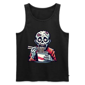 Zombie Ramen Noodles for Scary Movies Japanese - Men's Premium Organic Tank Top - black - Front - AI Model Male 178 light (178cm)