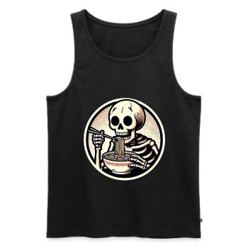 Skeleton Ramen Noodles for Scary Movies Japanese - Men's Premium Organic Tank Top - black - Front - AI Model Male 178 light (178cm)