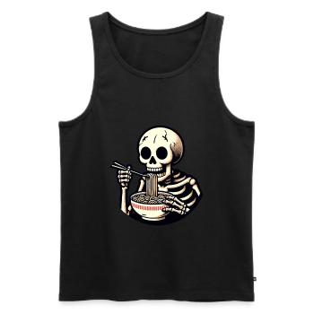 Skeleton Ramen Noodles for Horror Movies Japanese - Men's Premium Organic Tank Top - black - Front - AI Model Male 178 light (178cm)