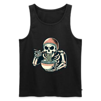 Skeleton Ramen Noodles for Horror Movies Japanese - Men's Premium Organic Tank Top - black - Front - AI Model Male 178 light (178cm)