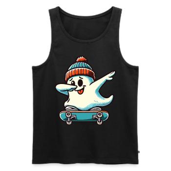 Skateboaring Dabbing Ghost Skateboard Dab - Débardeur bio Premium Homme - noir - Devant - Michal (187cm)
