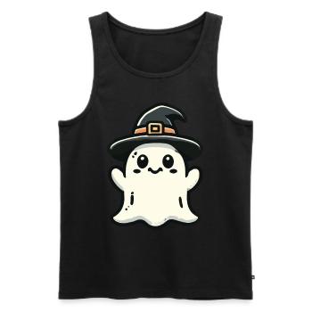 Funny Witch Ghost Spooky Party - Men's Premium Organic Tank Top - black - Front - Michal (187cm)