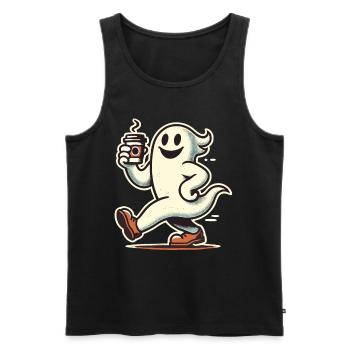 Kaffeeliebhaber Barista Geist Lustiger Kaffee - Männer Premium Bio Tank Top - Schwarz - Vorne - AI Model Male 178 light (178cm)