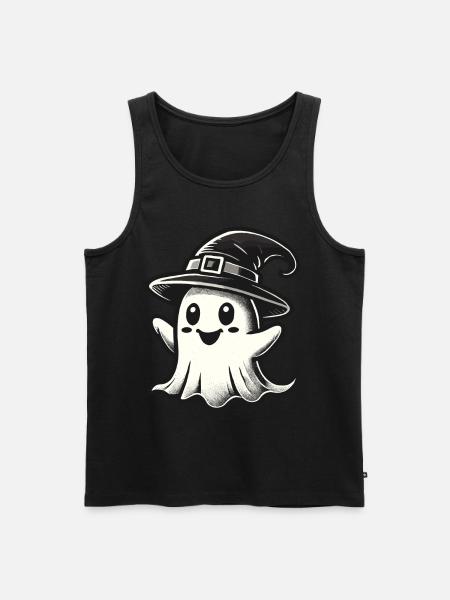 Funny Witch Ghost Spooky Party - Men's Premium Organic Tank Top - black