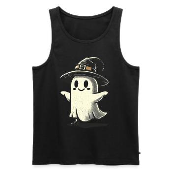 Lustiger Hexen Geist Gespenstische Party Spooky - Männer Premium Bio Tank Top - Schwarz - Vorne - Michal (187cm)