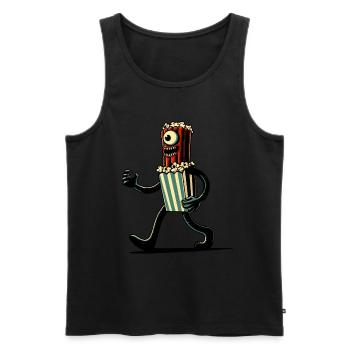 Unheimliches Popcorn Für Gruselfilme Halloween - Männer Premium Bio Tank Top - Schwarz - Vorne - Michal (187cm)