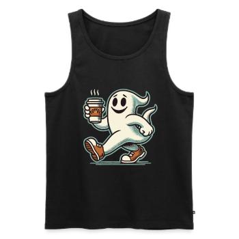 Kaffeeliebhaber Barista Geist Lustiger Kaffee - Männer Premium Bio Tank Top - Schwarz - Vorne - AI Model Male 178 light (178cm)