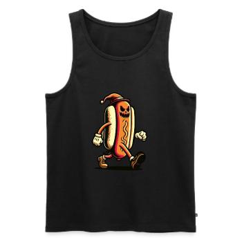 Creepy Hot Dog For Scary Movies Delicious Halloween - Men's Premium Organic Tank Top - black - Front - AI Model Male 178 light (178cm)