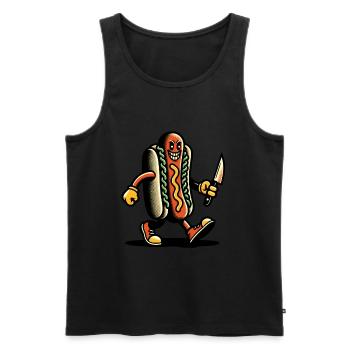 Psycho Hotdog Delicious Halloween Design pour - Débardeur bio Premium Homme - noir - Devant - Michal (187cm)