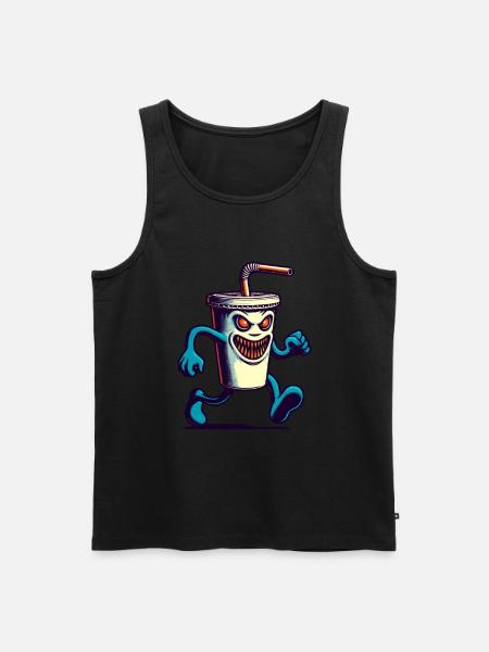 Scary Monster Drinking Cup Drinks - Men's Premium Organic Tank Top - black