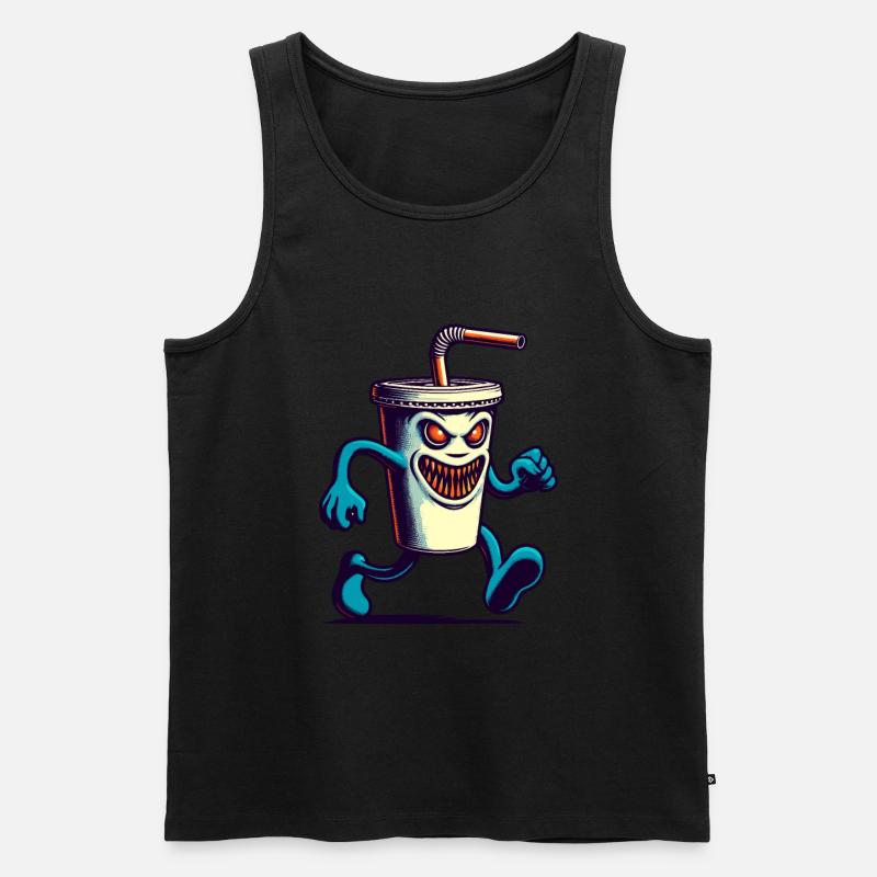 Unheimlicher Monster Trinkbecher Getränke - Männer Premium Bio Tank Top - Schwarz