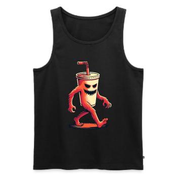 Scary Monster Drinking Cup Drinks - Men's Premium Organic Tank Top - black - Front - AI Model Male 178 light (178cm)