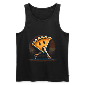 Pumpkin Pie Ghoul Fun Spooky Food - Men's Premium Organic Tank Top - black - Front - AI Model Male 178 light (178cm)
