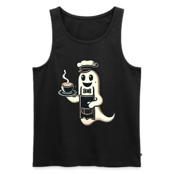 Kaffeeliebhaber Barista Geist Lustiger Kaffee - Männer Premium Bio Tank Top - Schwarz - Vorne - AI Model Male 178 light (178cm)