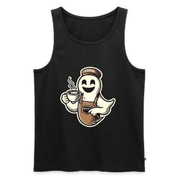 Kaffeeliebhaber Barista Geist Lustiger Kaffee - Männer Premium Bio Tank Top - Schwarz - Vorne - AI Model Male 178 light (178cm)