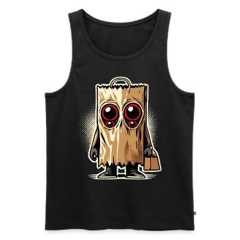 Gespenstische Party Lustiges Halloween Streetwear - Männer Premium Bio Tank Top - Schwarz - Vorne - Michal (187cm)