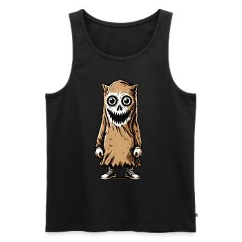 Gespenstische Party Lustiges Halloween Streetwear - Männer Premium Bio Tank Top - Schwarz - Vorne - Michal (187cm)