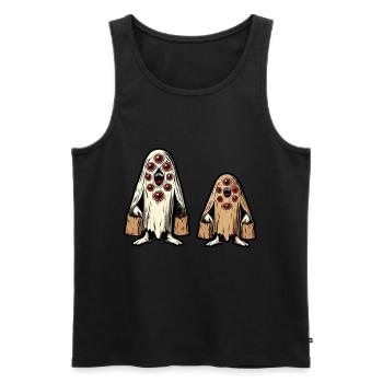 Gespenstische Party Trick Or Treat - Männer Premium Bio Tank Top - Schwarz - Vorne - Michal (187cm)