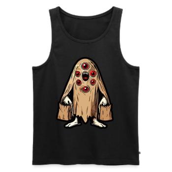 Gespenstische Party Trick Or Treat Halloween - Männer Premium Bio Tank Top - Schwarz - Vorne - Michal (187cm)