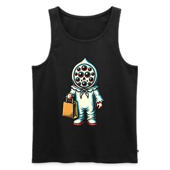Gespenstische Party Trick Or Treat - Männer Premium Bio Tank Top - Schwarz - Vorne - Michal (187cm)