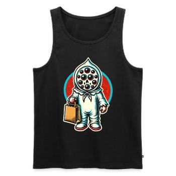 Gespenstische Party Trick Or Treat - Männer Premium Bio Tank Top - Schwarz - Vorne - Michal (187cm)