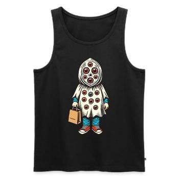 Gespenstische Party Lustiges Halloween Streetwear - Männer Premium Bio Tank Top - Schwarz - Vorne - Michal (187cm)