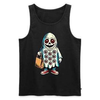Gespenstische Party Trick Or Treat Streetwear - Männer Premium Bio Tank Top - Schwarz - Vorne - Michal (187cm)