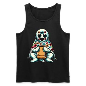 Spooky Party Funny Halloween - Men's Premium Organic Tank Top - black - Front - Michal (187cm)