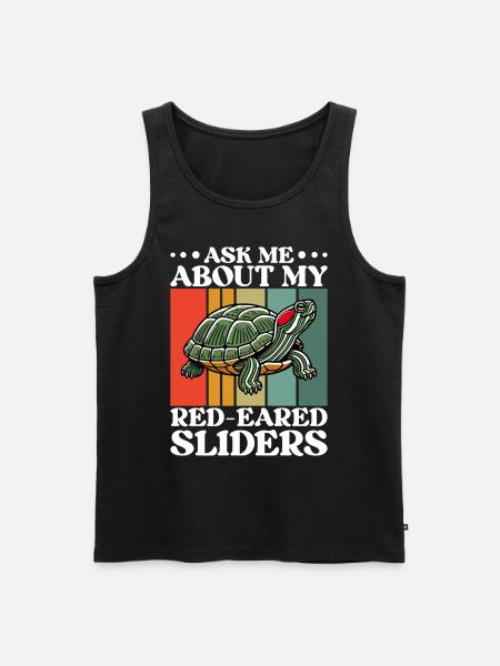 Turtle Red-eared Turtle - Men's Premium Organic Tank Top - black