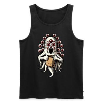 Gespenstische Party Lustiges Halloween Streetwear - Männer Premium Bio Tank Top - Schwarz - Vorne - Michal (187cm)