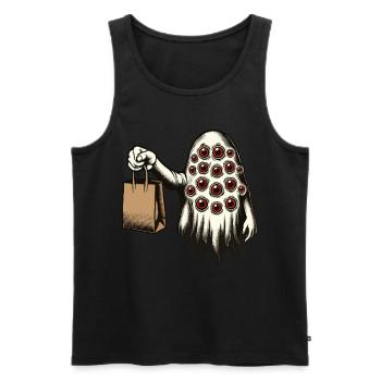 Gespenstische Party Trick Or Treat Halloween - Männer Premium Bio Tank Top - Schwarz - Vorne - Michal (187cm)