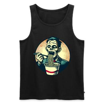 Zombie Ramen Noodles For Scary Movies Japanese - Men's Premium Organic Tank Top - black - Front - AI Model Male 178 light (178cm)
