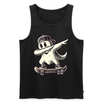 Skateboaring Dabbing Ghost Skateboard Dab - Débardeur bio Premium Homme - noir - Devant - Michal (187cm)