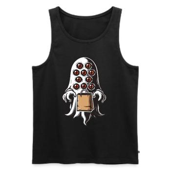 Gespenstische Party Lustiges Halloween Streetwear - Männer Premium Bio Tank Top - Schwarz - Vorne - Michal (187cm)