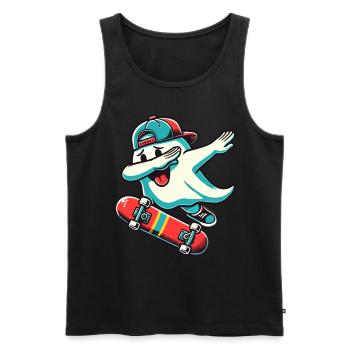 Skateboaring Dabbing Ghost Skateboard Dab - Débardeur bio Premium Homme - noir - Devant - Michal (187cm)