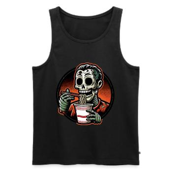 Zombie Ramen Noodles For Scary Movies Japanese - Men's Premium Organic Tank Top - black - Front - AI Model Male 178 light (178cm)